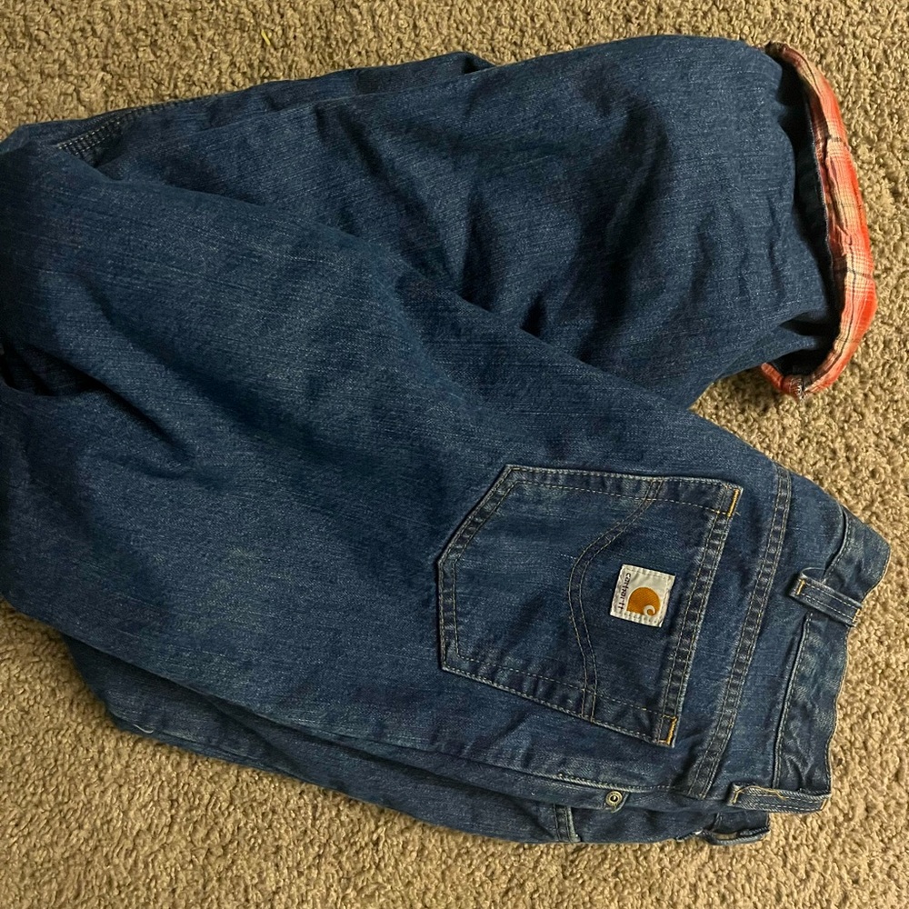 Vintage Carhartt Flannel line Jeans